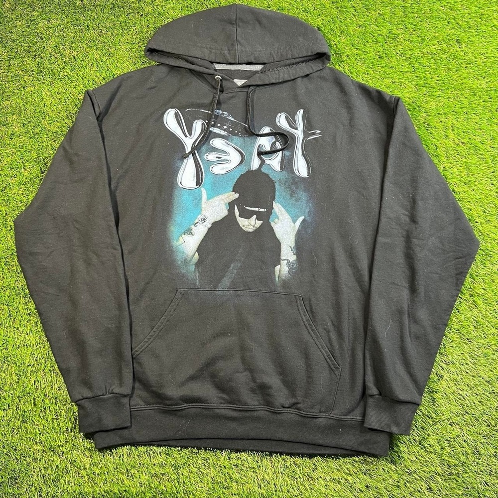 Yeat 2023 North American Tour Hoodie Large Black Double Sided Graphic Rap Merch